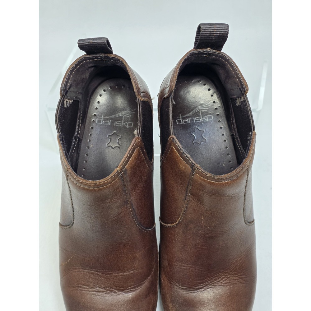Dansko Womens Brown Burnished Leather Chelsea Frankie Ankle Boots Size 36 US 5.5 - Picture 9 of 10